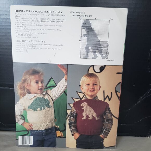 Cartoon Flintstones TMNT and Dinosaur Themed Knitting Magazines Leaflet VTG - Picture 10 of 16